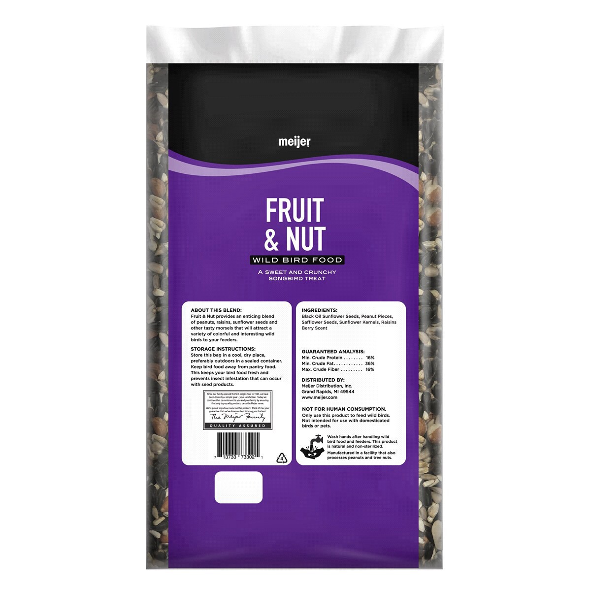 slide 2 of 2, Meijer Fruit & Nut Wild Bird Food, 6 oz