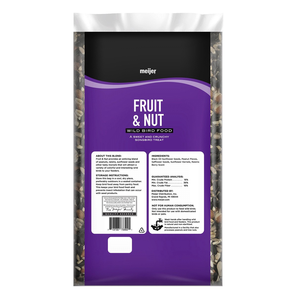 slide 2 of 2, Meijer Fruit & Nut Wild Bird Food, 6 oz