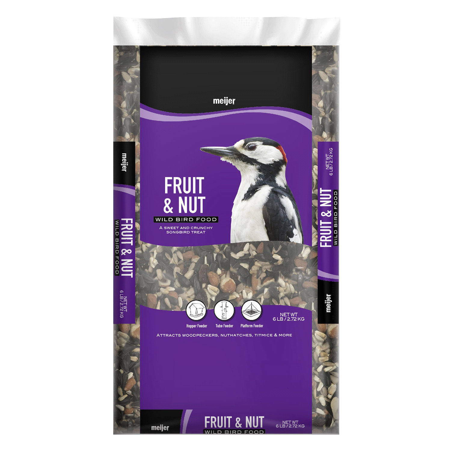 slide 1 of 2, Meijer Fruit & Nut Wild Bird Food, 6 oz