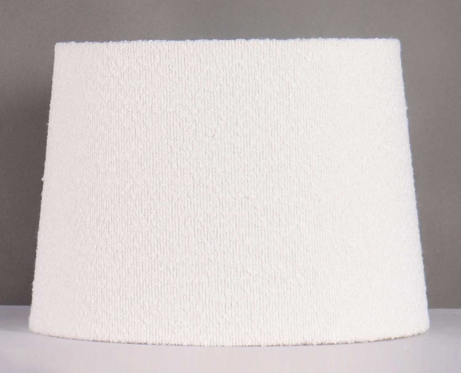 slide 1 of 1, ROOM & RETREAT RR Boukcle Mod Drum Shade 14" White, 1 ct