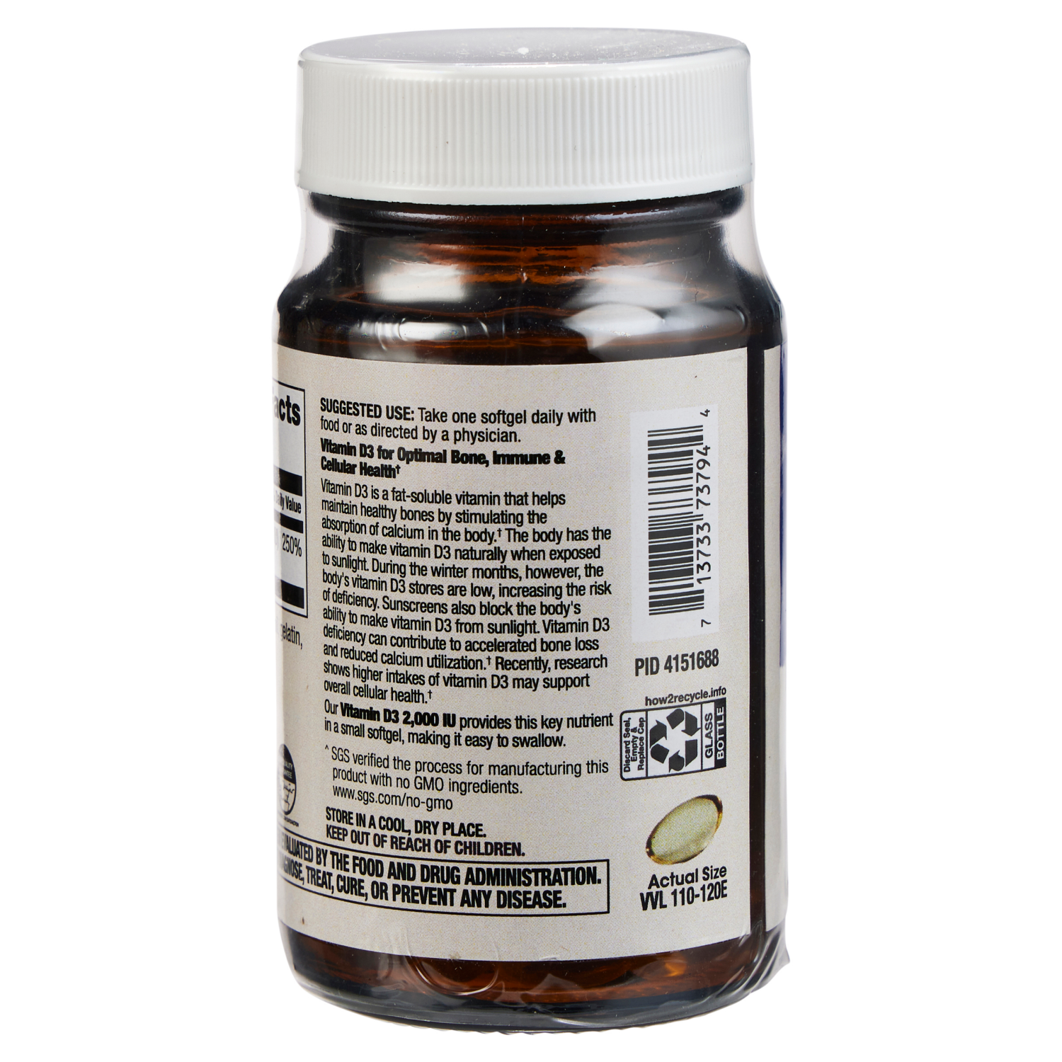 slide 2 of 3, True Goodness Vitamin D-3 50 Mcg 2,000 IU, 120 ct, 120 ct