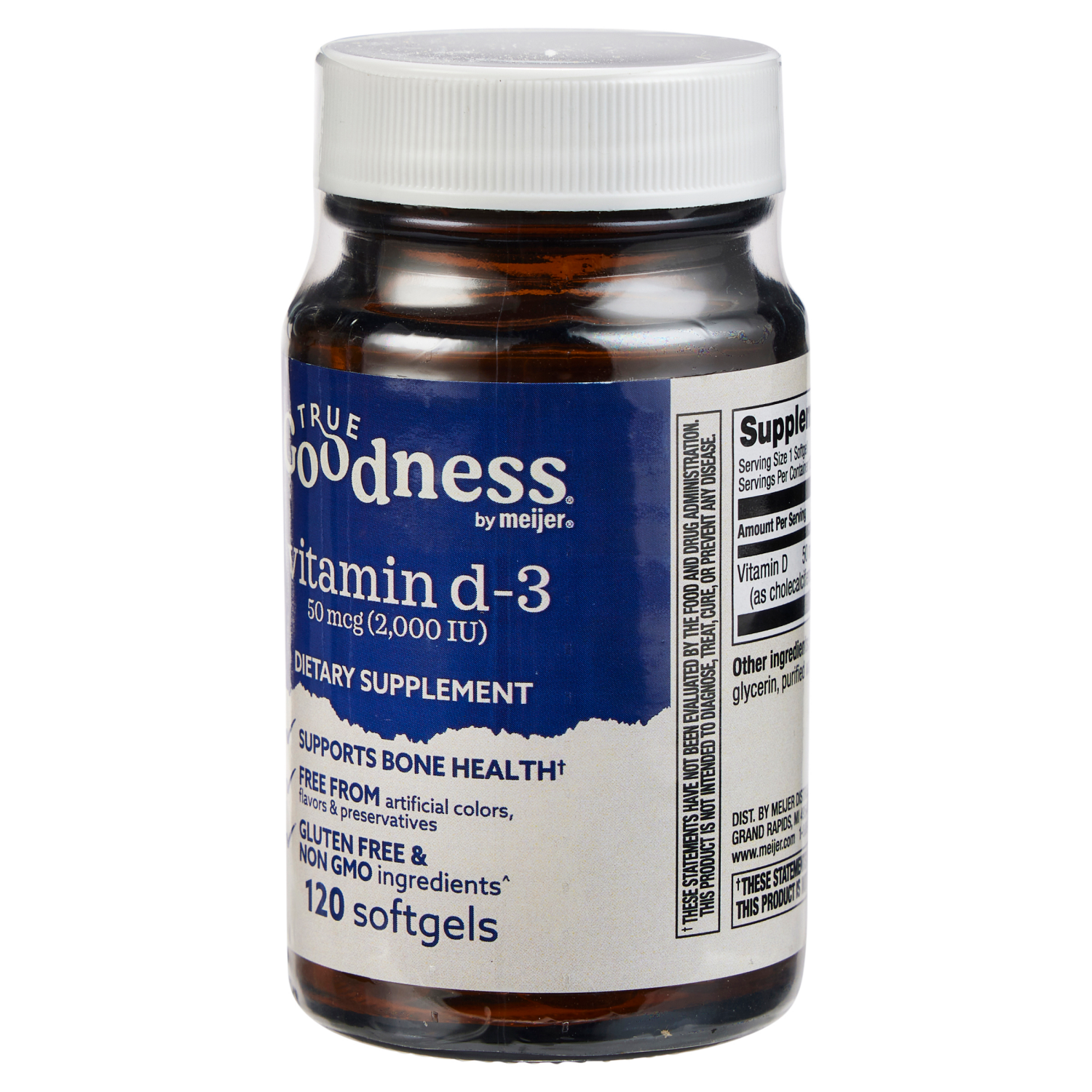 slide 3 of 3, True Goodness Vitamin D-3 50 Mcg 2,000 IU, 120 ct, 120 ct