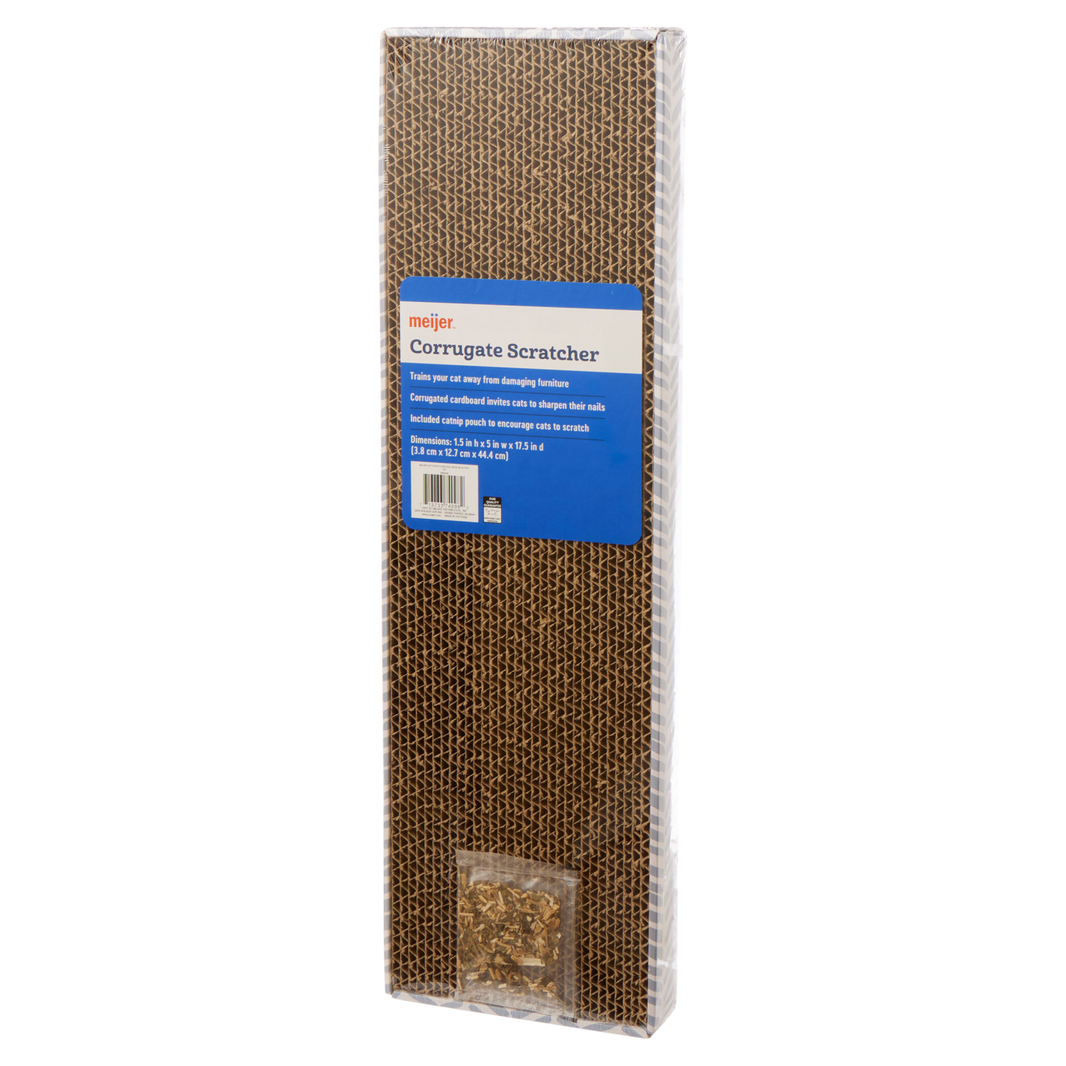 slide 2 of 2, Meijer Cat Scratcher With Catnip, Single Wide, 18 in, 1 ct