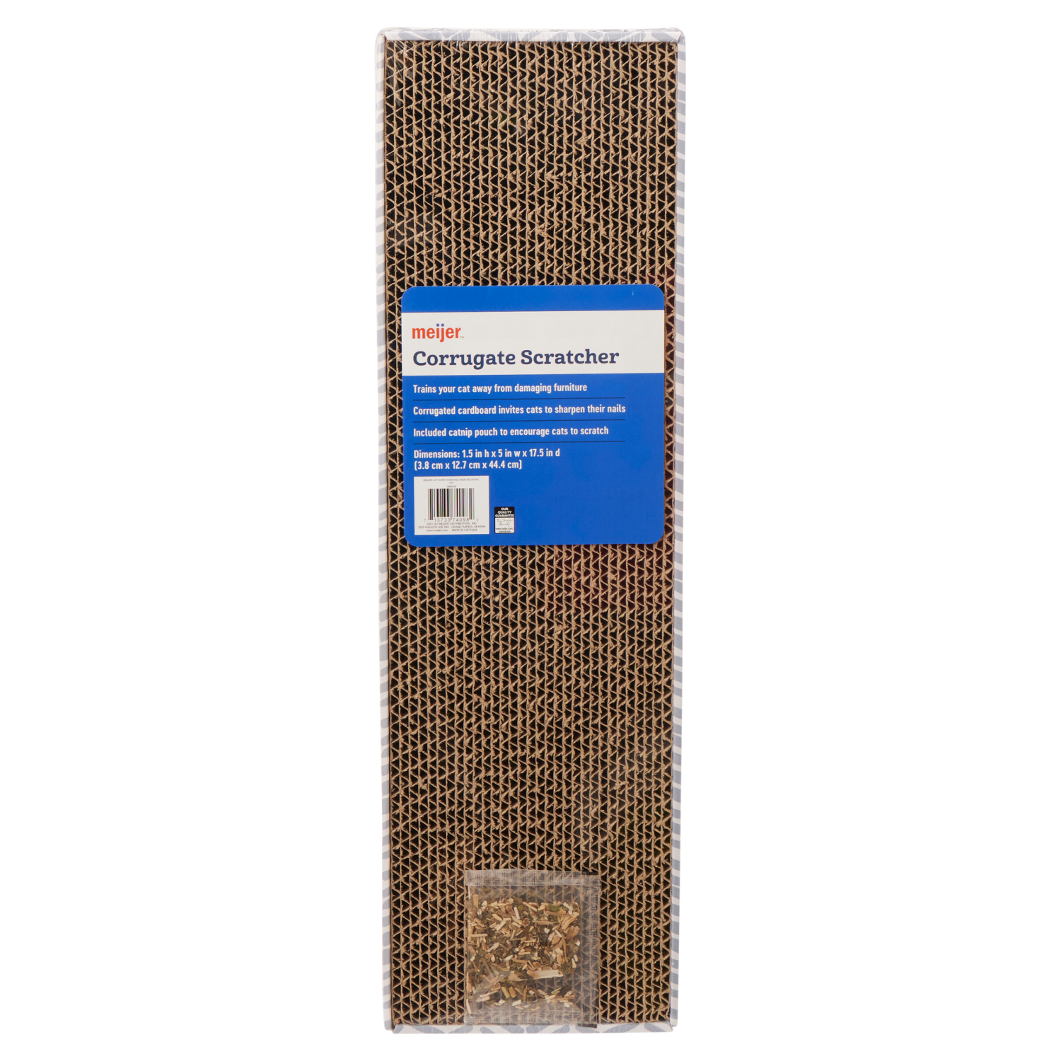 slide 1 of 2, Meijer Cat Scratcher With Catnip, Single Wide, 18 in, 1 ct
