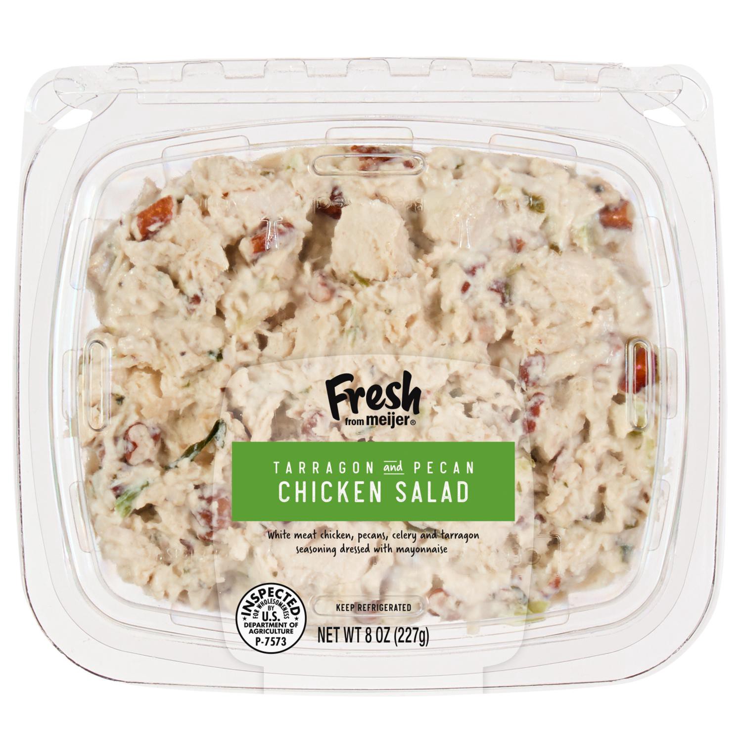 slide 1 of 5, Fresh From Meijer Tarragon And Pecan Chicken Salad, 8 Oz., 8 oz