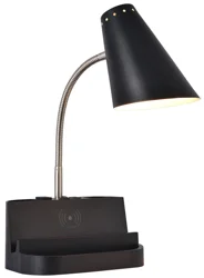 Room & Retreat Qi Organizer Desk Lamp Black