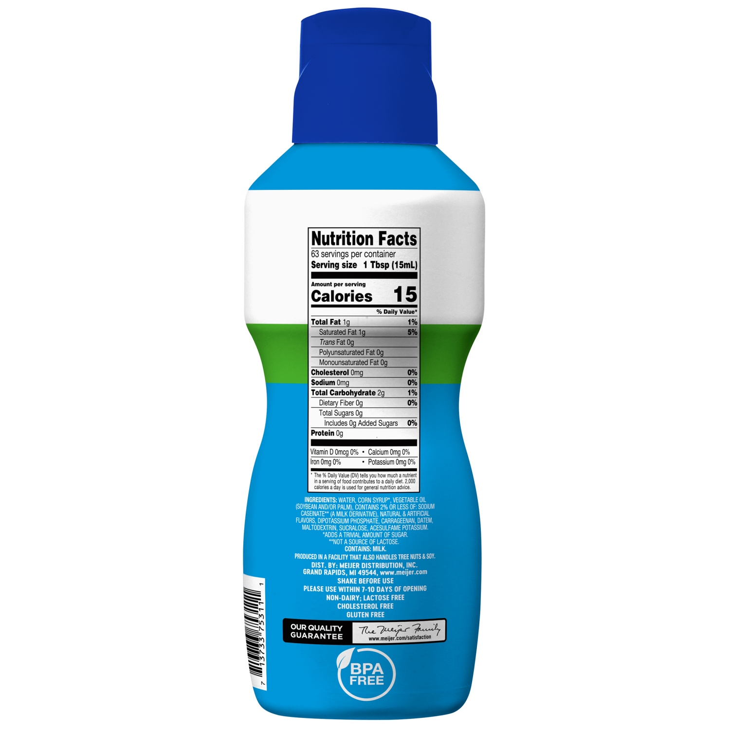 slide 3 of 3, Meijer Sugar-Free French Vanilla Coffee Creamer, 32 oz