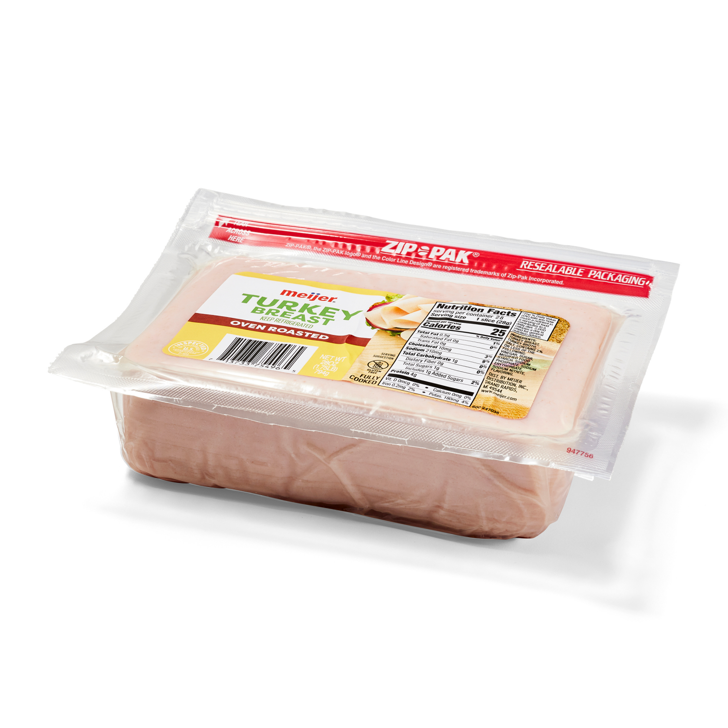 slide 2 of 3, Meijer Oven Roasted Turkey Breast Lunchmeat, 28 oz