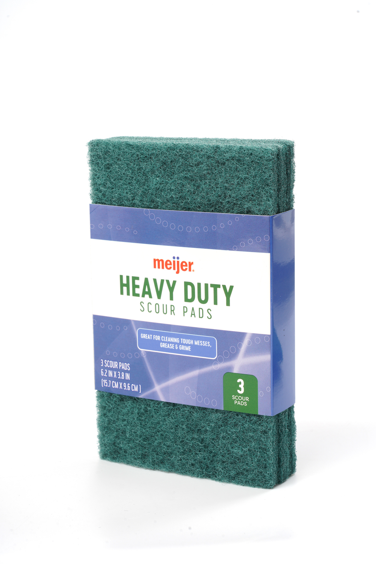 slide 3 of 3, Meijer Heavy-Duty Scrub Pads, 3 Count, 3 ct