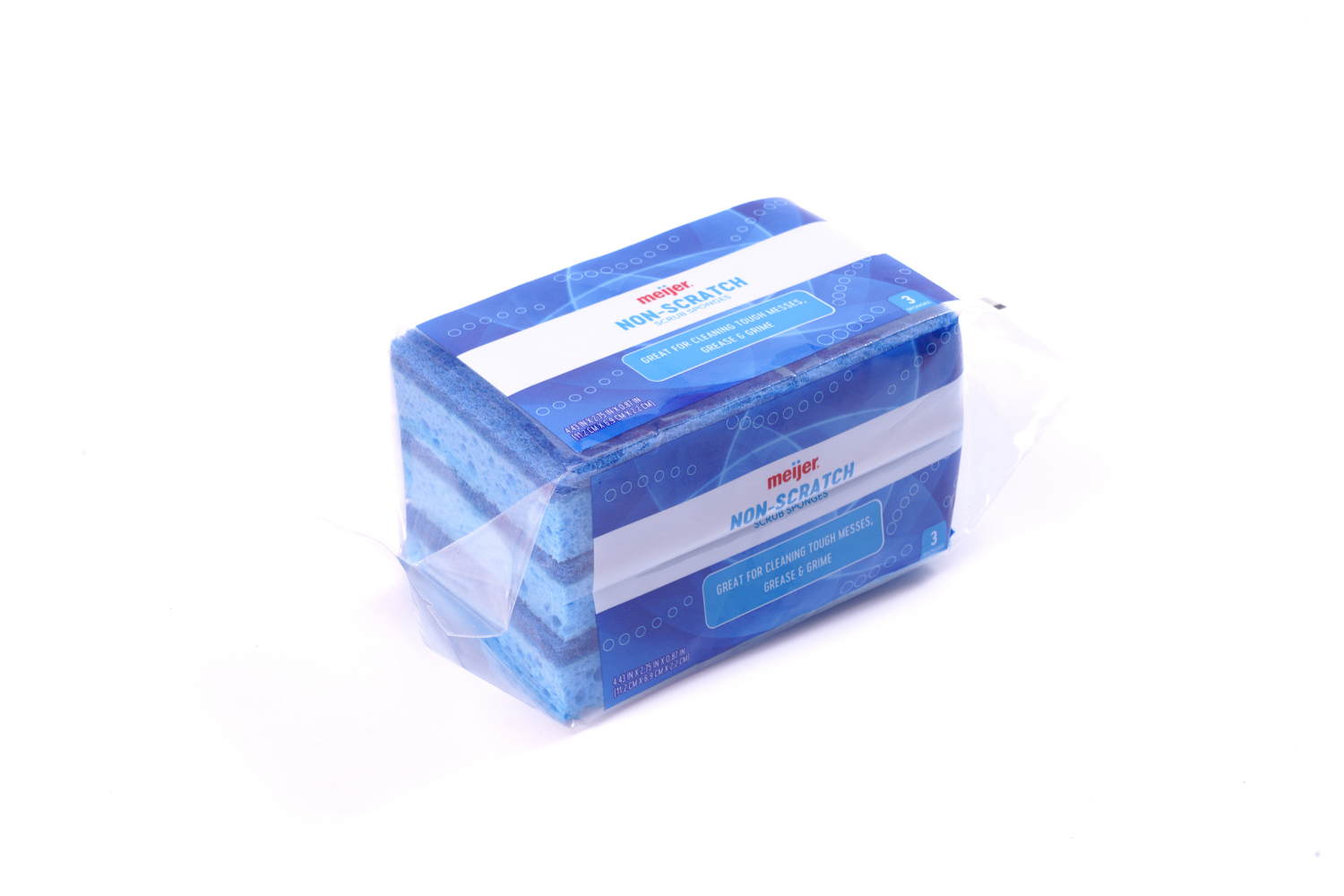 slide 2 of 2, Meijer Non-Scratch Scrub Sponges, 3 Pack, 3 ct