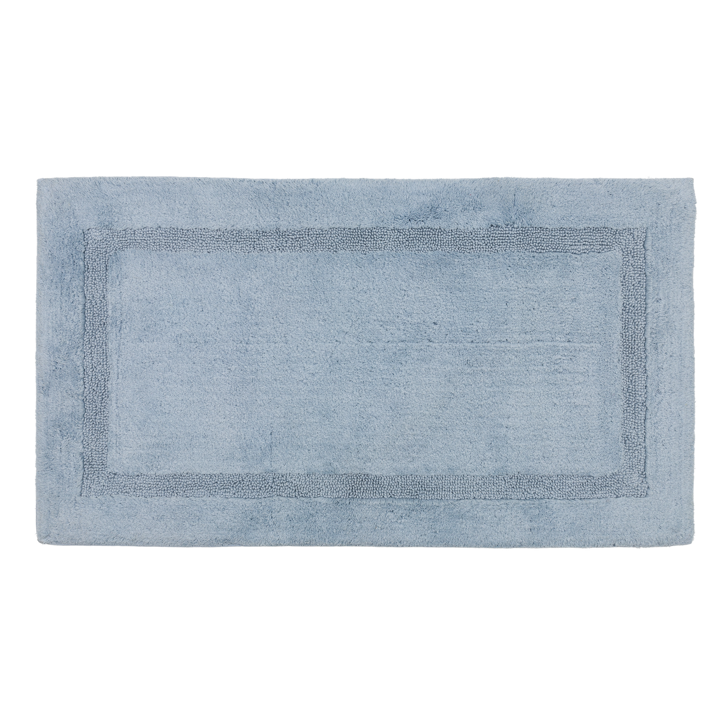 slide 1 of 3, Mohawk Ensuite Cotton Border Bath Rug, 24in x 40in, Blue Fog, 24 in