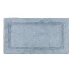 Mohawk Ensuite Cotton Border Bath Rug, 24in x 40in, Blue Fog