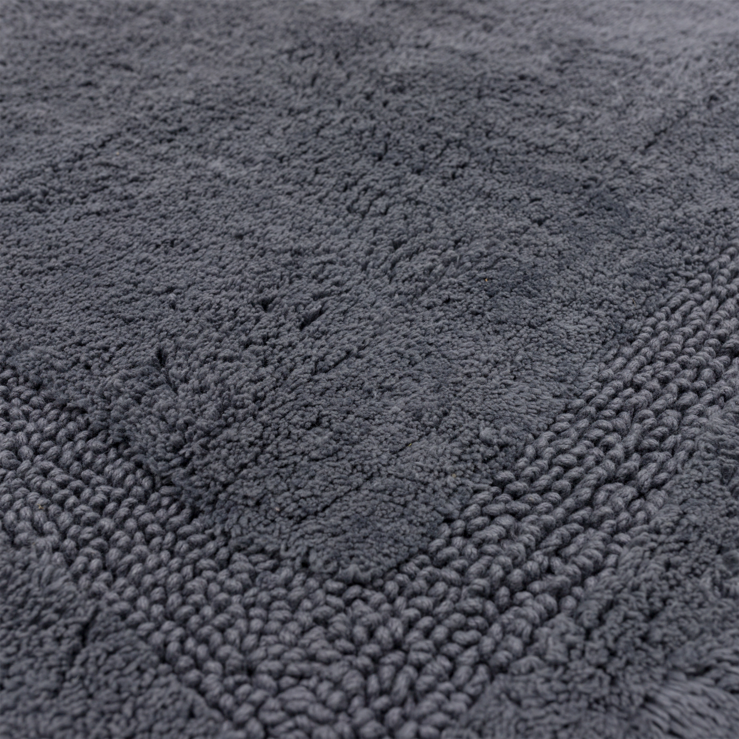 slide 3 of 3, Mohawk Room & Retreat Cotton Border Bath Mat Dk Grey 24" x 40", 24 in x 40 in