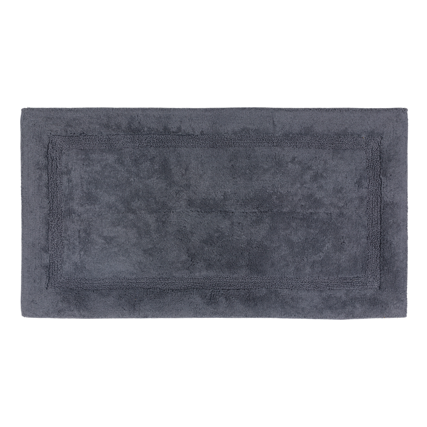 slide 1 of 3, Mohawk Room & Retreat Cotton Border Bath Mat Dk Grey 24" x 40", 24 in x 40 in