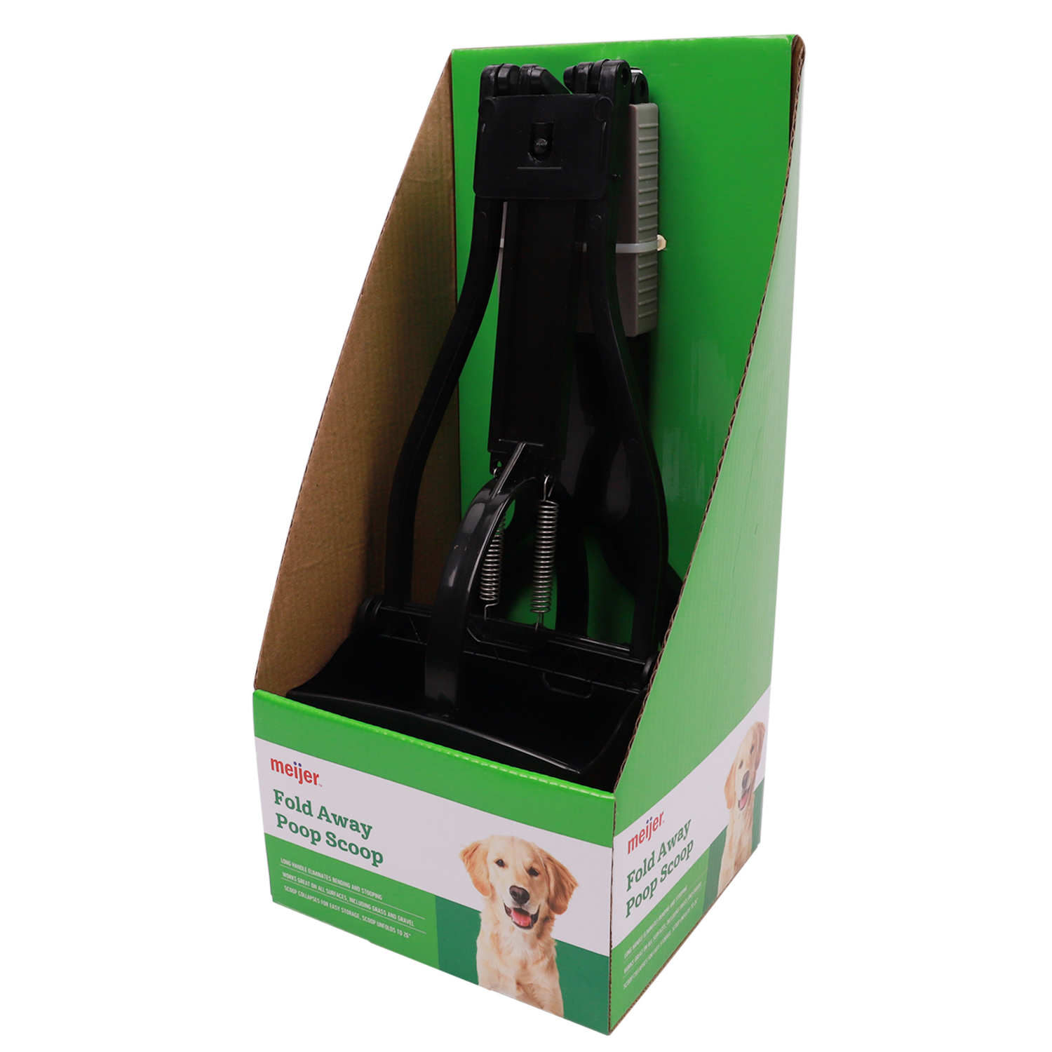 slide 4 of 4, MEIJER PLASTIC POOPER SCOOPER FOLD AWAY, 1 ct