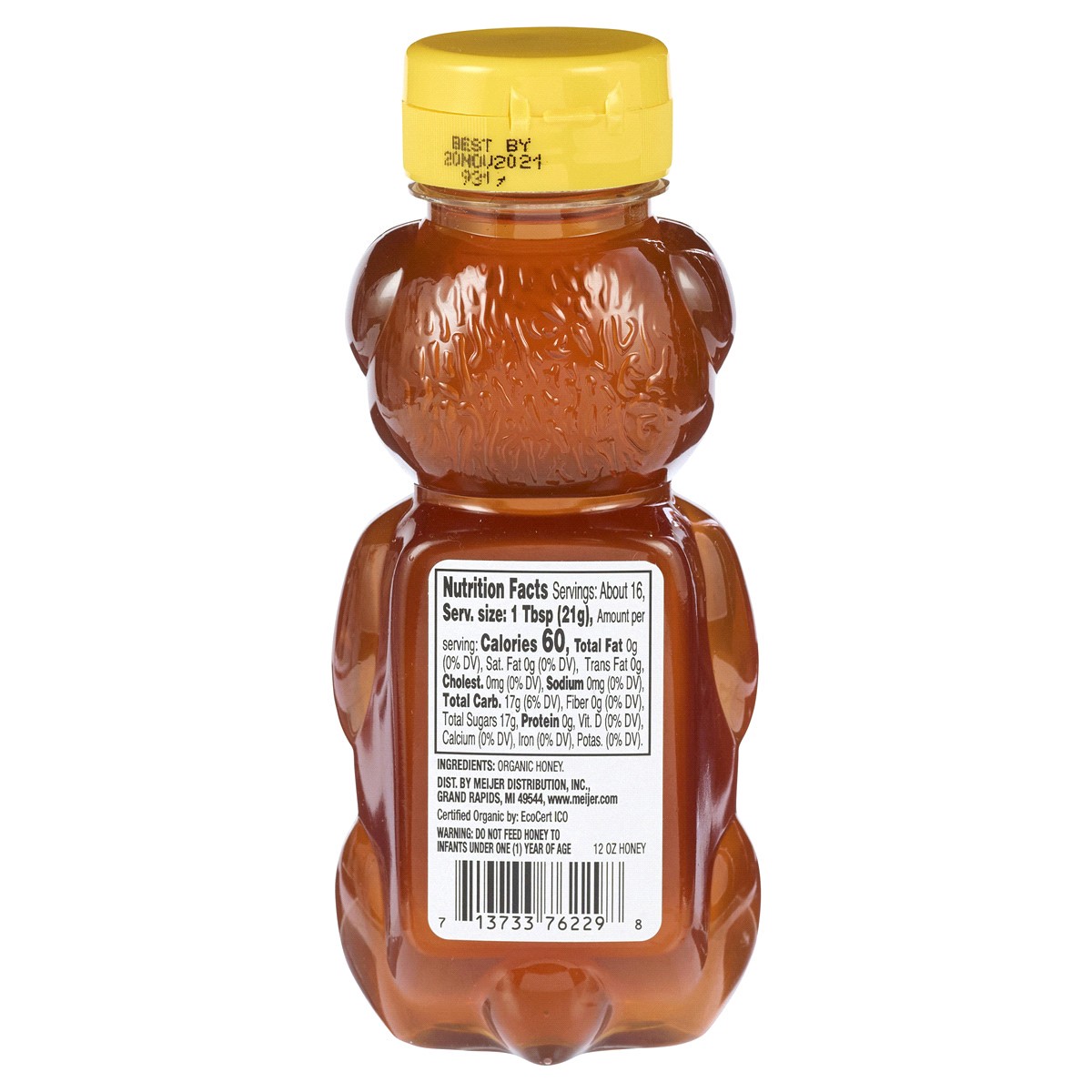 slide 2 of 2, True Goodness Organic Wildflower Honey Bear, 12 oz