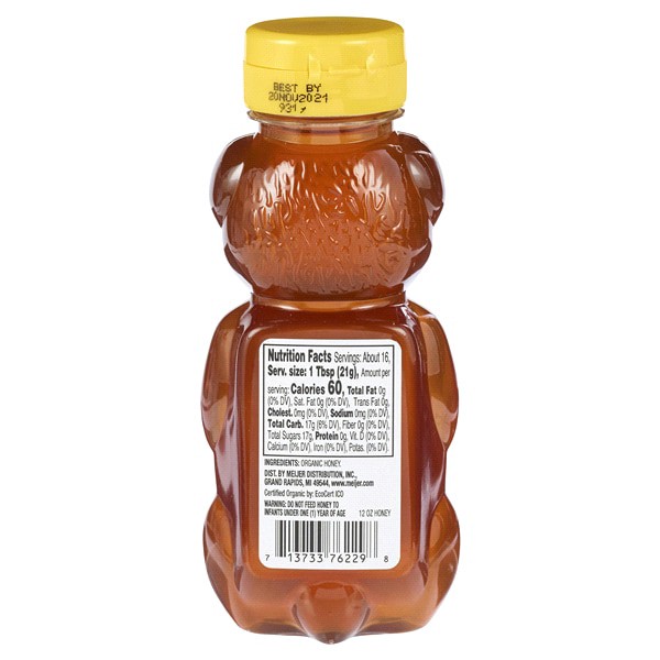 slide 3 of 5, True Goodness Organic Wildflower Honey Bear, 12 oz