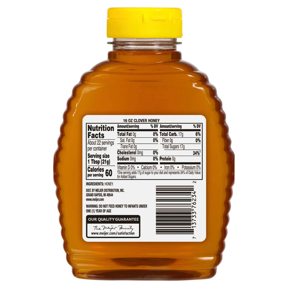 slide 2 of 2, Meijer Clover Honey, 16 oz