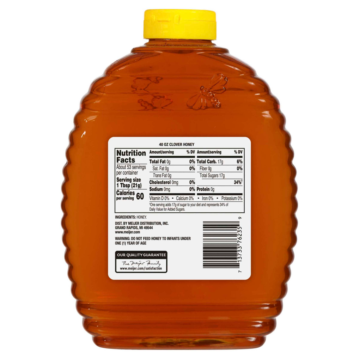 slide 2 of 2, Meijer Clover Honey, 40 oz