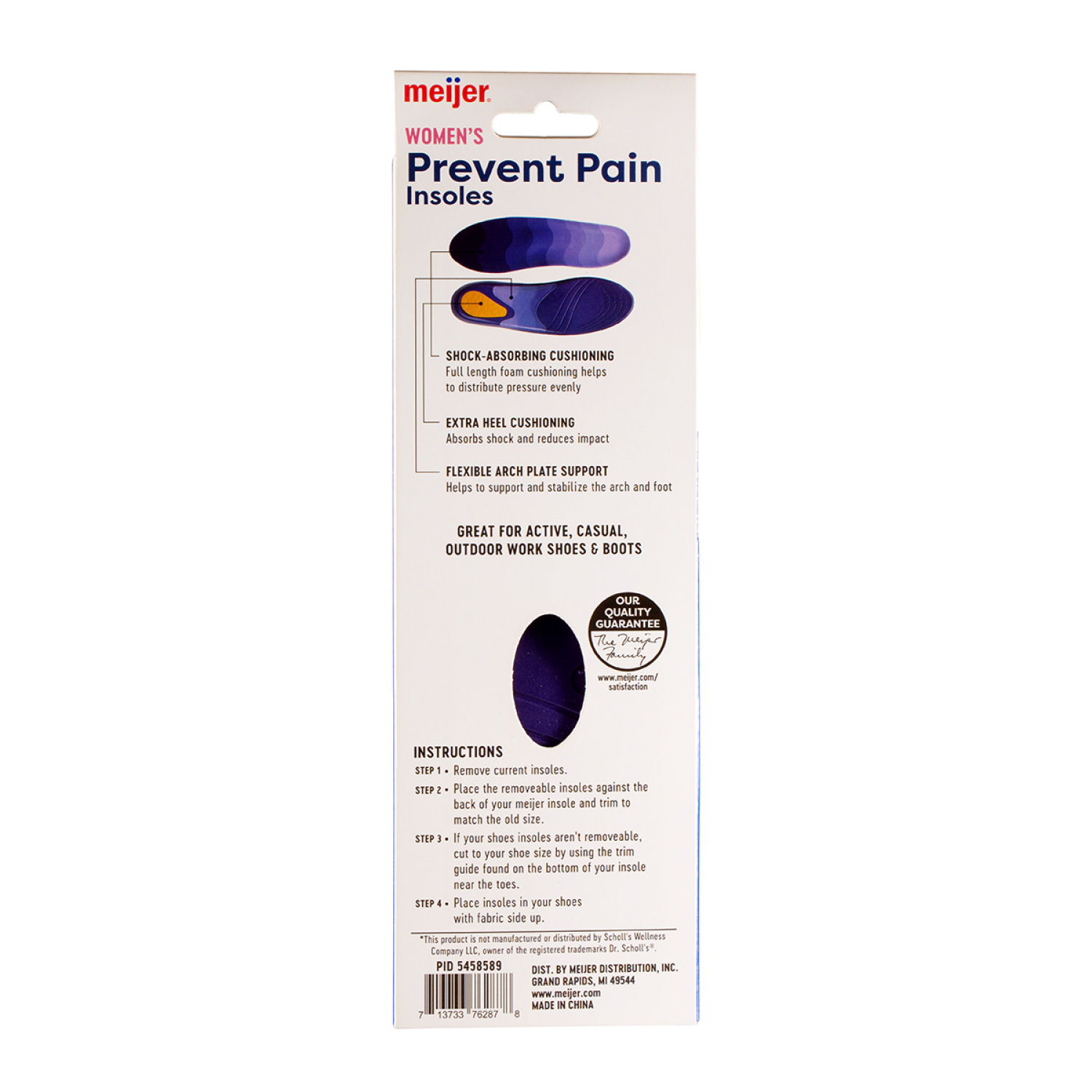 slide 2 of 2, Meijer Pain Prevention Insoles Women's, 1 ct