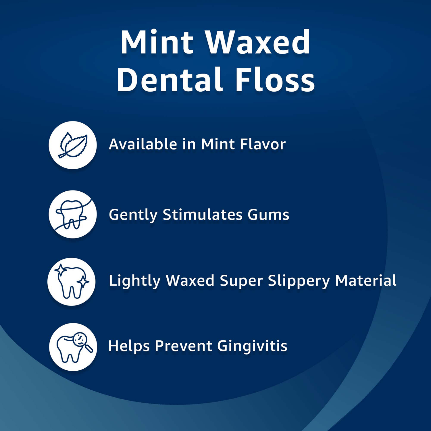 slide 3 of 4, Meijer Mint Waxed Dental Floss, Removes Plaque and Food Debris, Stimulates Gums, Gentle Cleaning, Shred-Resistant Nylon Floss, 55 Yards, 1 ct