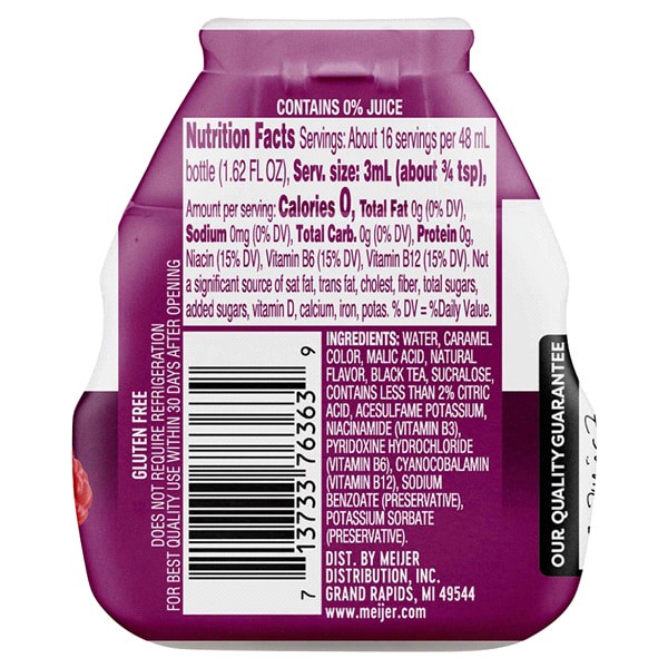 slide 5 of 5, Meijer Raspberry Black Tea Liquid Water Enhancer - 1.62 oz, 1.62 oz