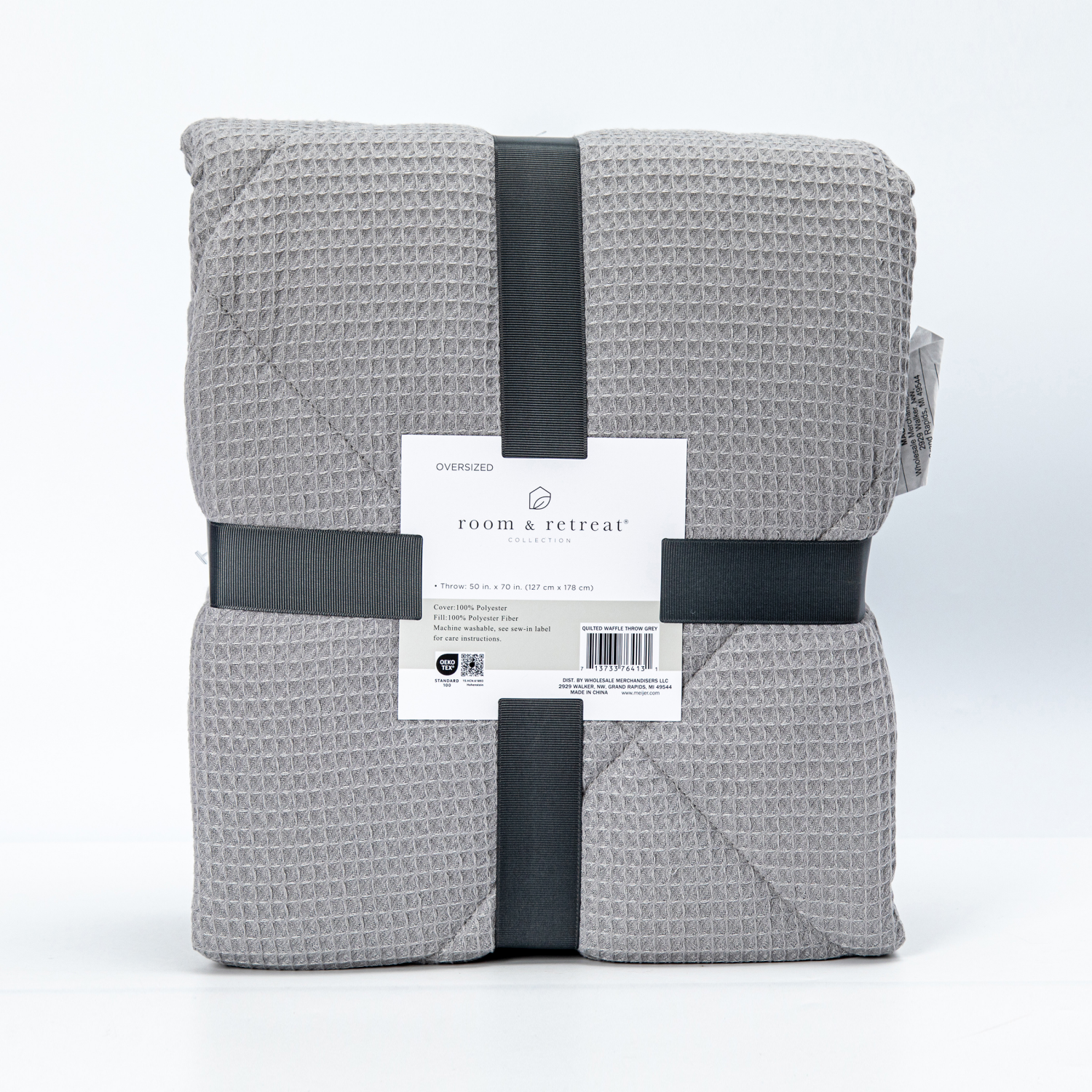 slide 2 of 3, Room & Retreat Quilted Waffle Throw 50 in x 70 in, 1 ct