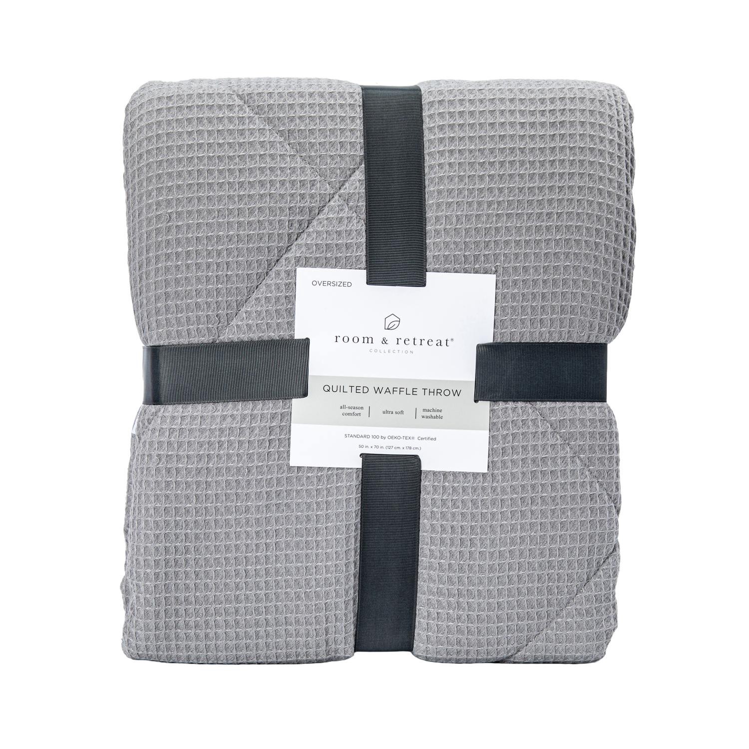 slide 1 of 4, Quilted Waffle Throw 50 In X 70 In, 1 ct
