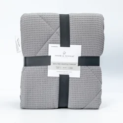 Room & Retreat Quilted Waffle Throw 50 in x 70 in