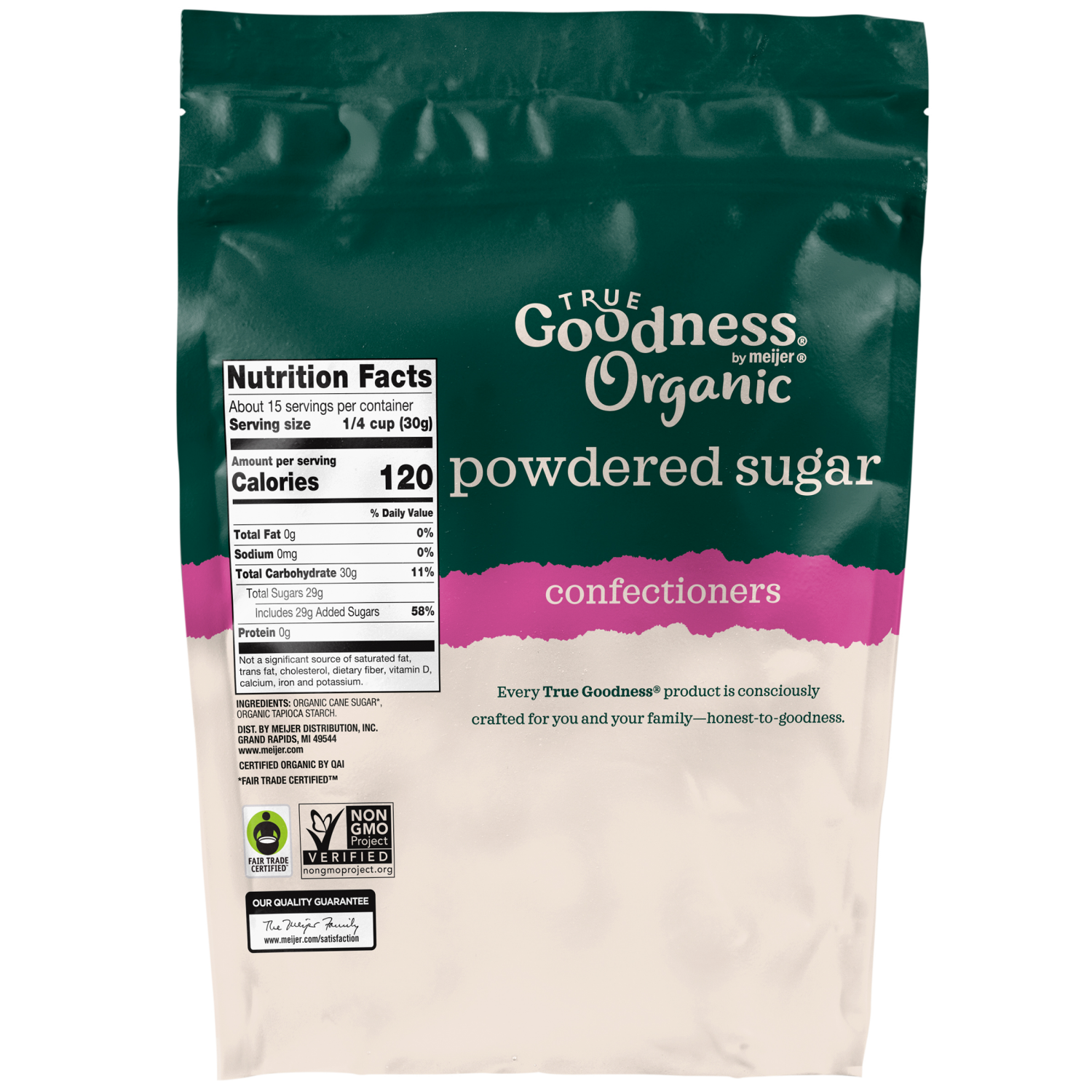 slide 2 of 3, True Goodness Organic Powdered Sugar, 16 oz, 16 oz
