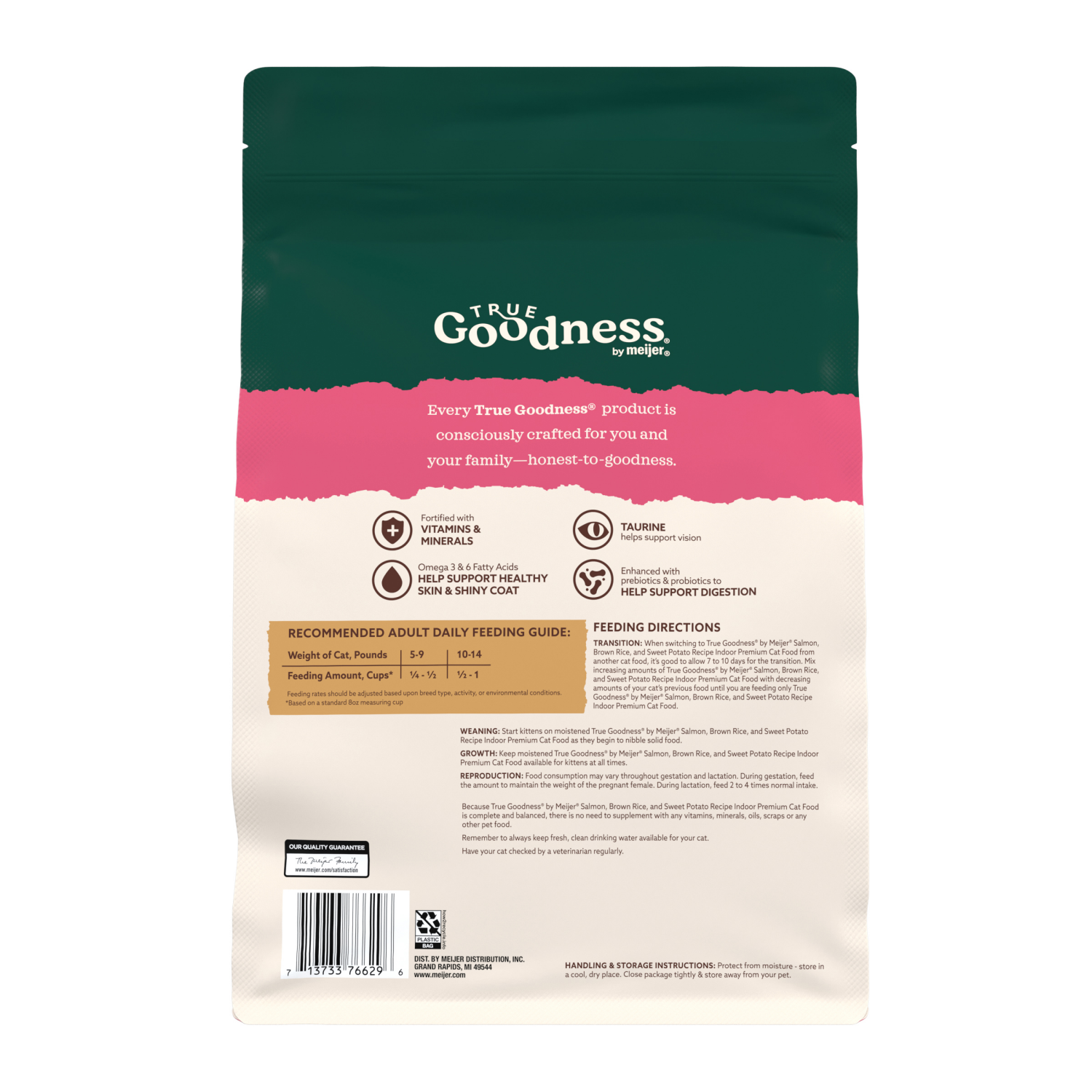 slide 2 of 4, True Goodness Salmon, Brown Rice and Sweet Potato Dry Cat Food 3 lb, 3 lb