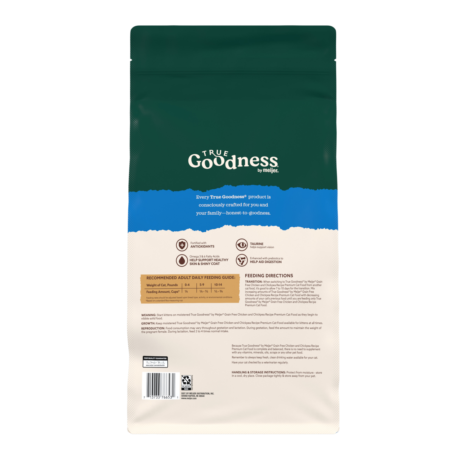 slide 2 of 4, True Goodness Grain Free Chicken and Chickpea Dry Cat Food 7 lb, 7 lb