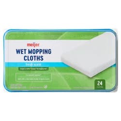 Meijer Wet Mopping Cloths Refill Fresh Scent 24ct
