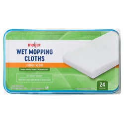 Meijer Wet Mopping Cloths Refill Citrus Scent 24ct
