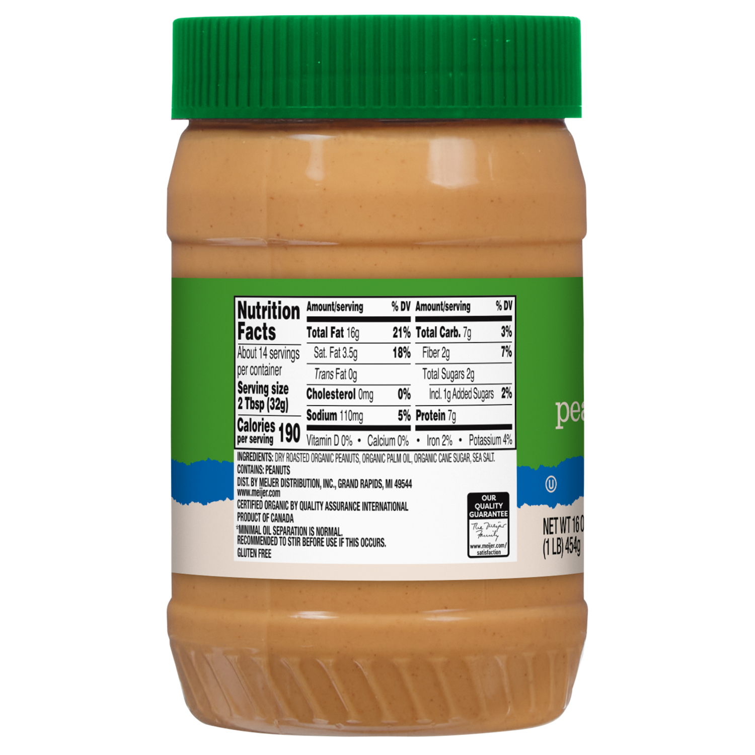 slide 2 of 3, True Goodness Organic Crunchy Peanut Butter, 16 oz