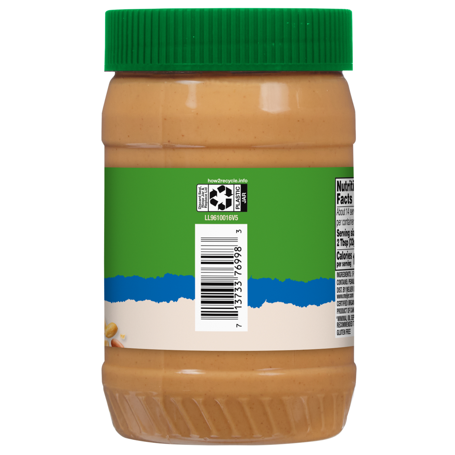 slide 3 of 3, True Goodness Organic Crunchy Peanut Butter, 16 oz