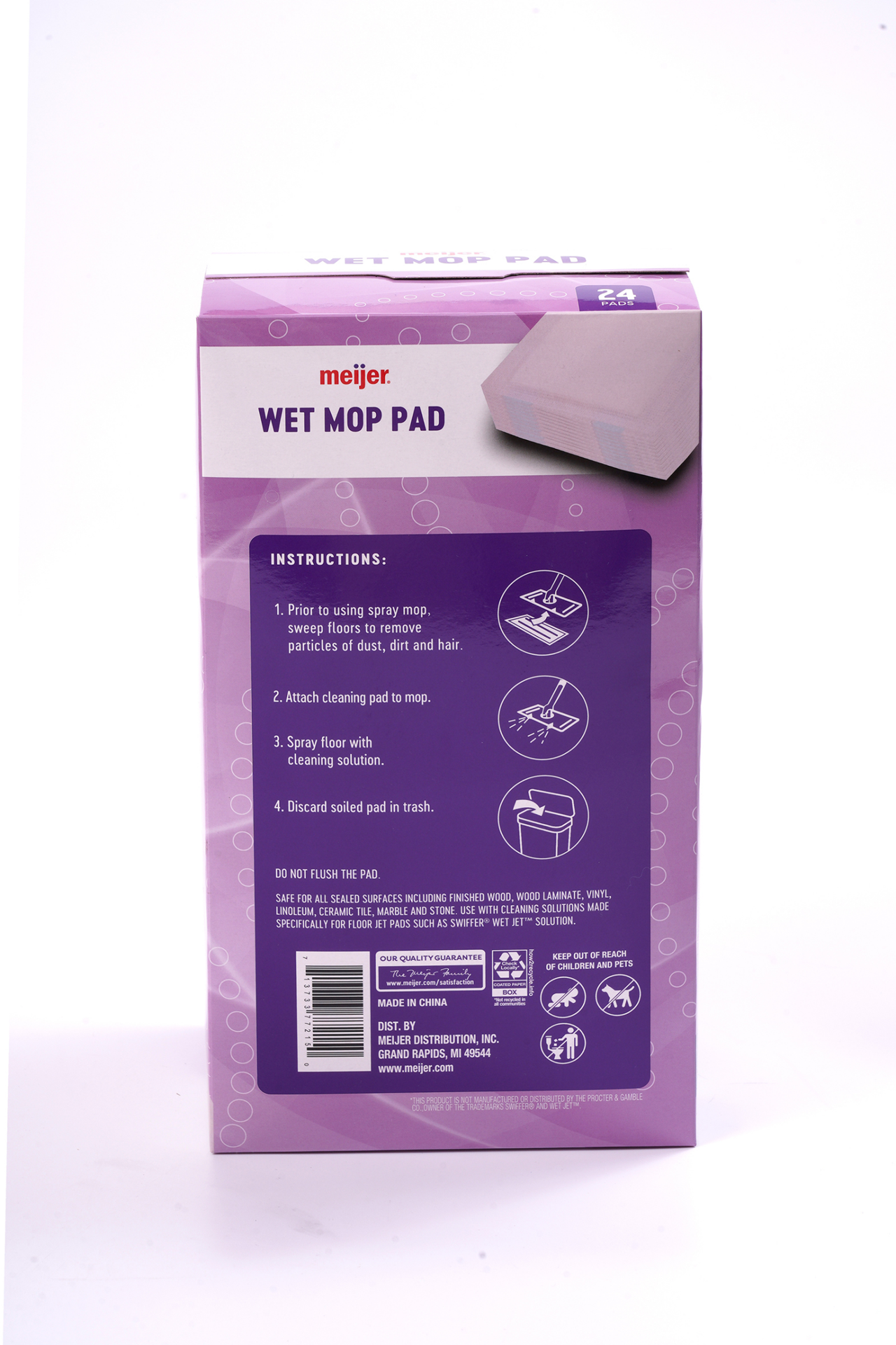 slide 2 of 4, MEIJER WET MOP PAD REFILLS 24CT, 24 ct