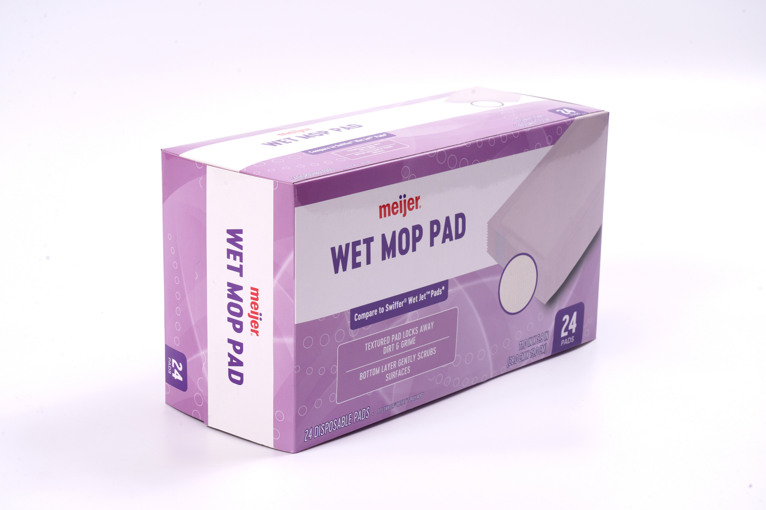 slide 3 of 4, MEIJER WET MOP PAD REFILLS 24CT, 24 ct