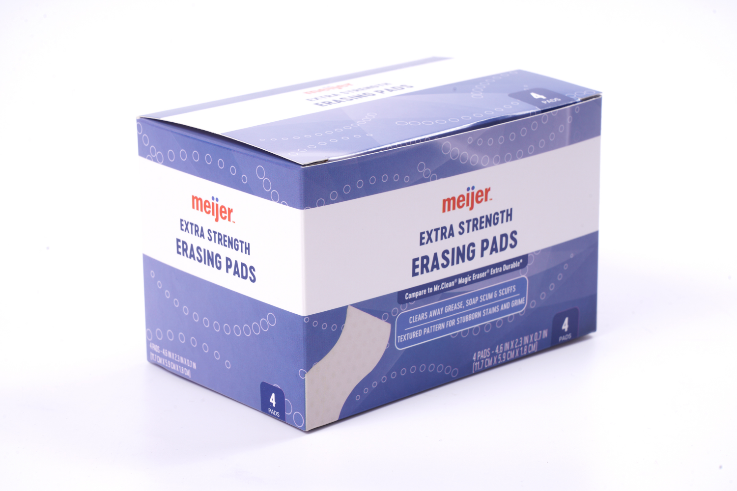 slide 3 of 4, Meijer Extra Strength Erasing Pads 4 ct, 4 ct
