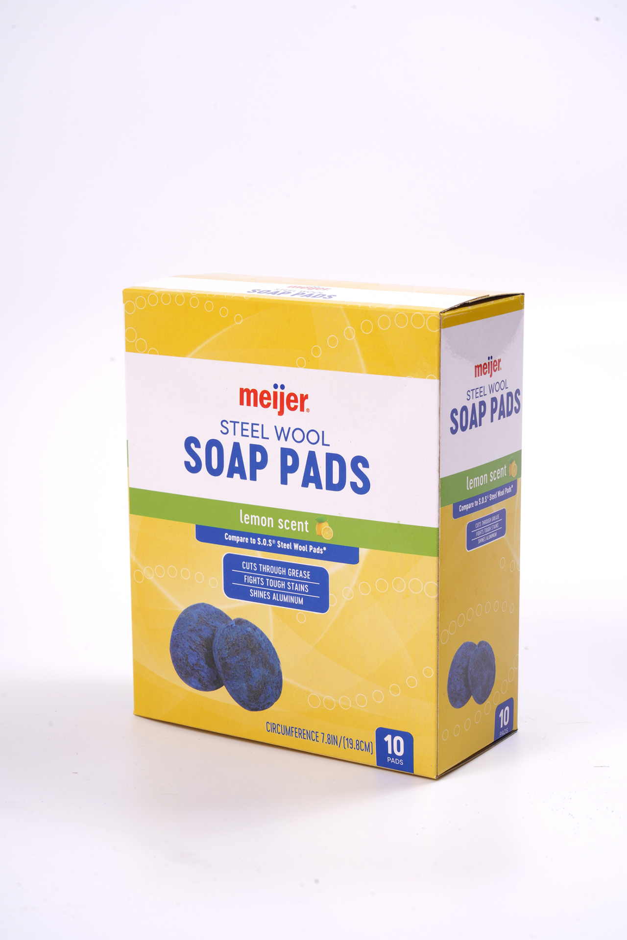 slide 4 of 4, Meijer Steel Wool Soap Pads Lemon, 10 ct, 10 ct