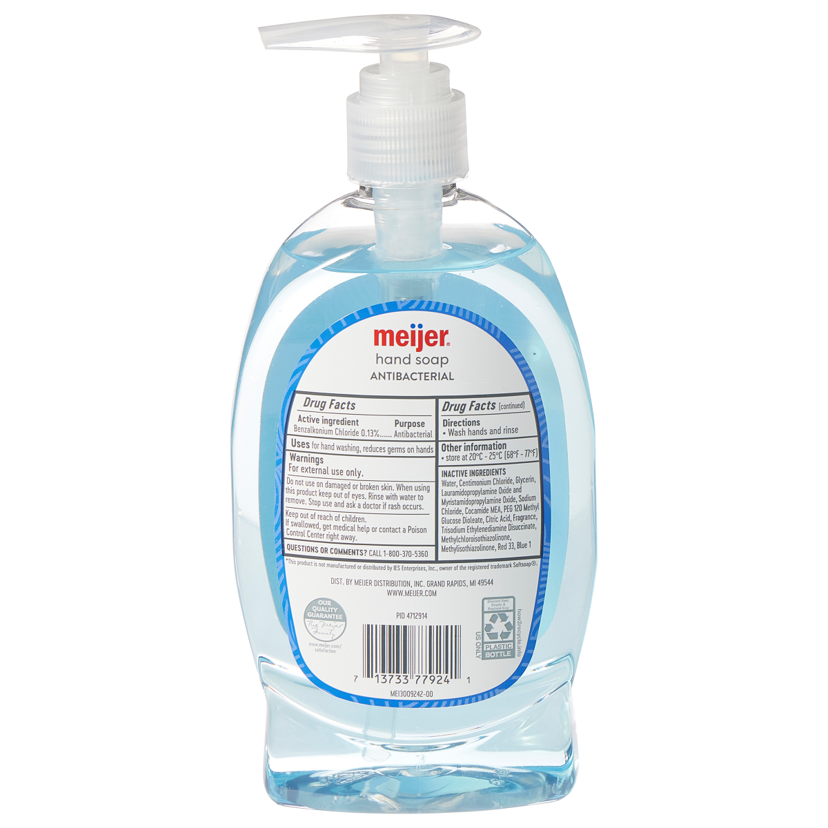 slide 2 of 3, Meijer Antibacterial Hand Soap, Spring Rain, 11.25 oz, 11.25 oz