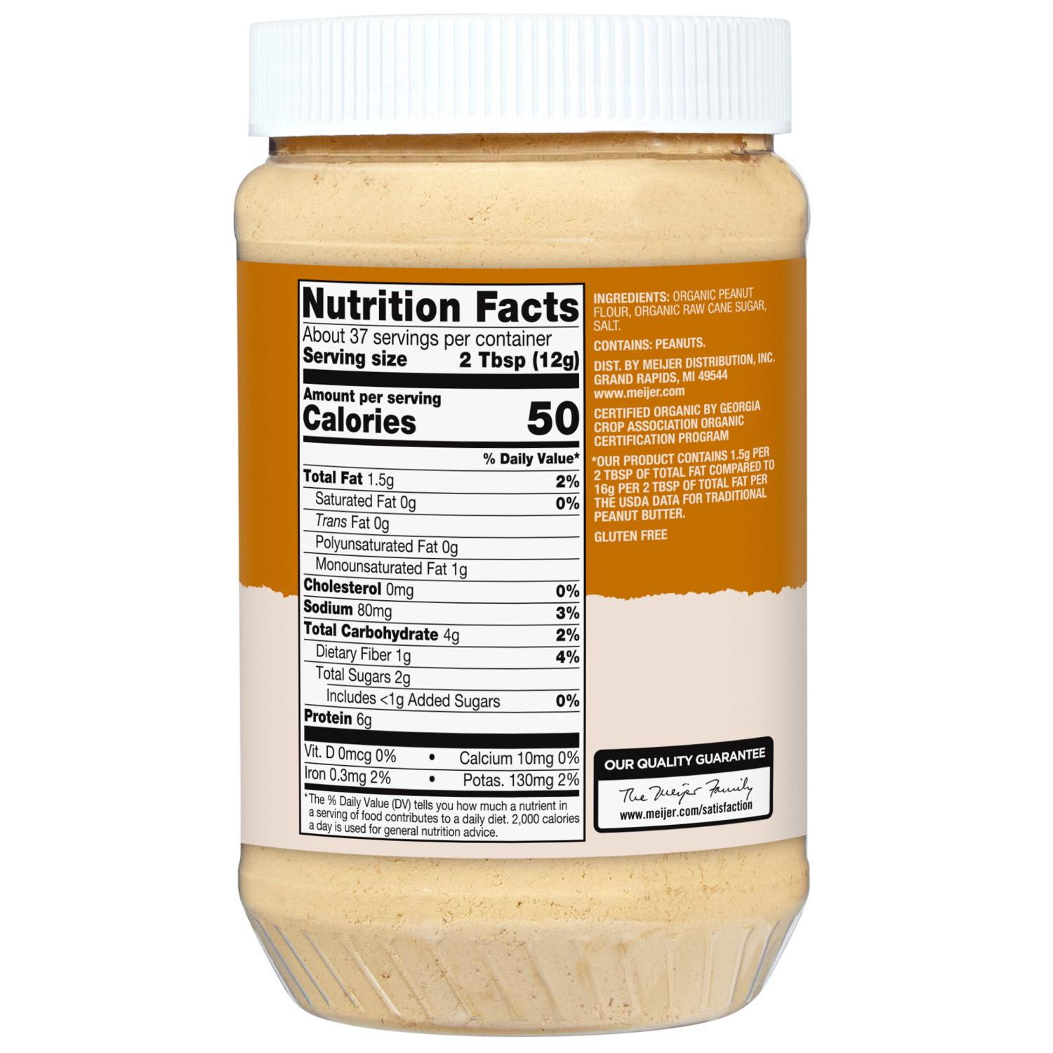 slide 2 of 3, True Goodness Organic Powdered Peanut Butter Original 16 Oz, 16 oz