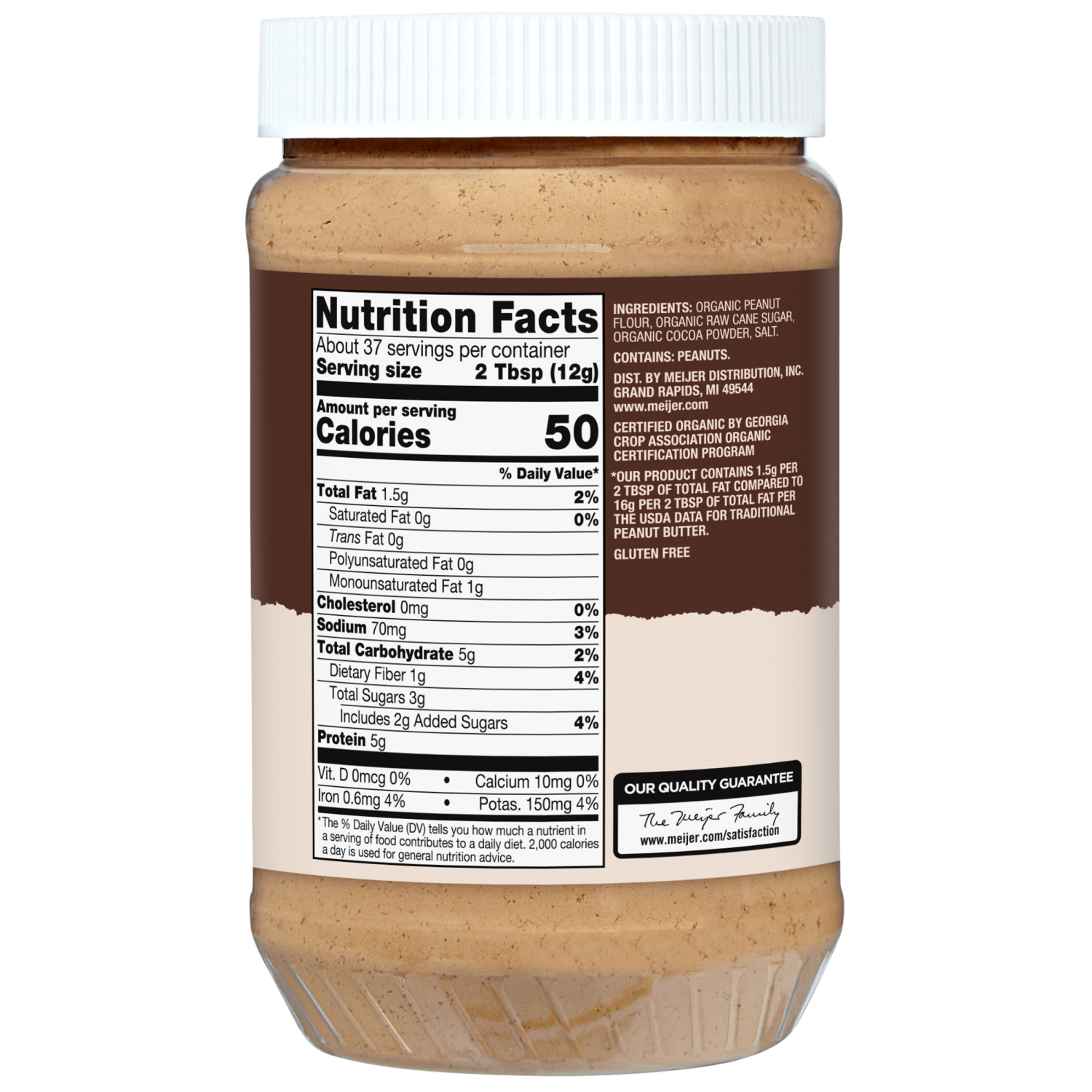 slide 2 of 3, TRUE GOODNESS ORGANIC POWDERED PEANUT BUTTER COCOA 16 OZ, 16 oz