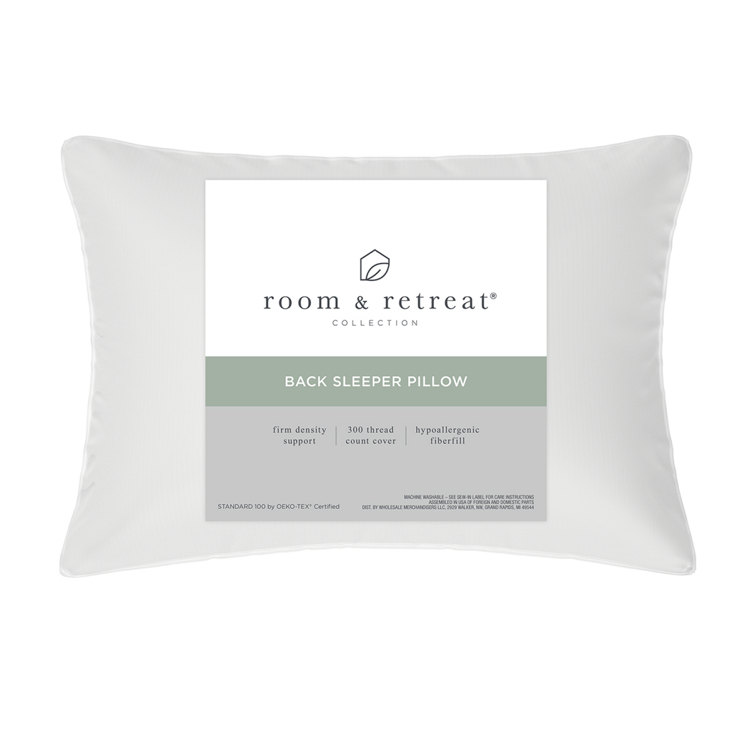 slide 1 of 2, ROOM & RETREAT BACK SLEEPER BED PILLOW KING, 20 x 36 