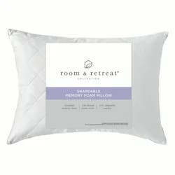 ROOM & RETREAT SHAPEABLE MEMORY FOAM PILLOW STANDARD/QUEEN
