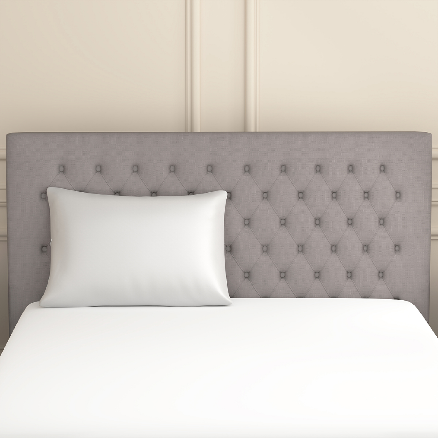 slide 5 of 5, ROOM & RETREAT SATIN PILLOW PROTECTOR S/Q, s/q