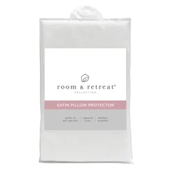 ROOM & RETREAT SATIN PILLOW PROTECTOR S/Q