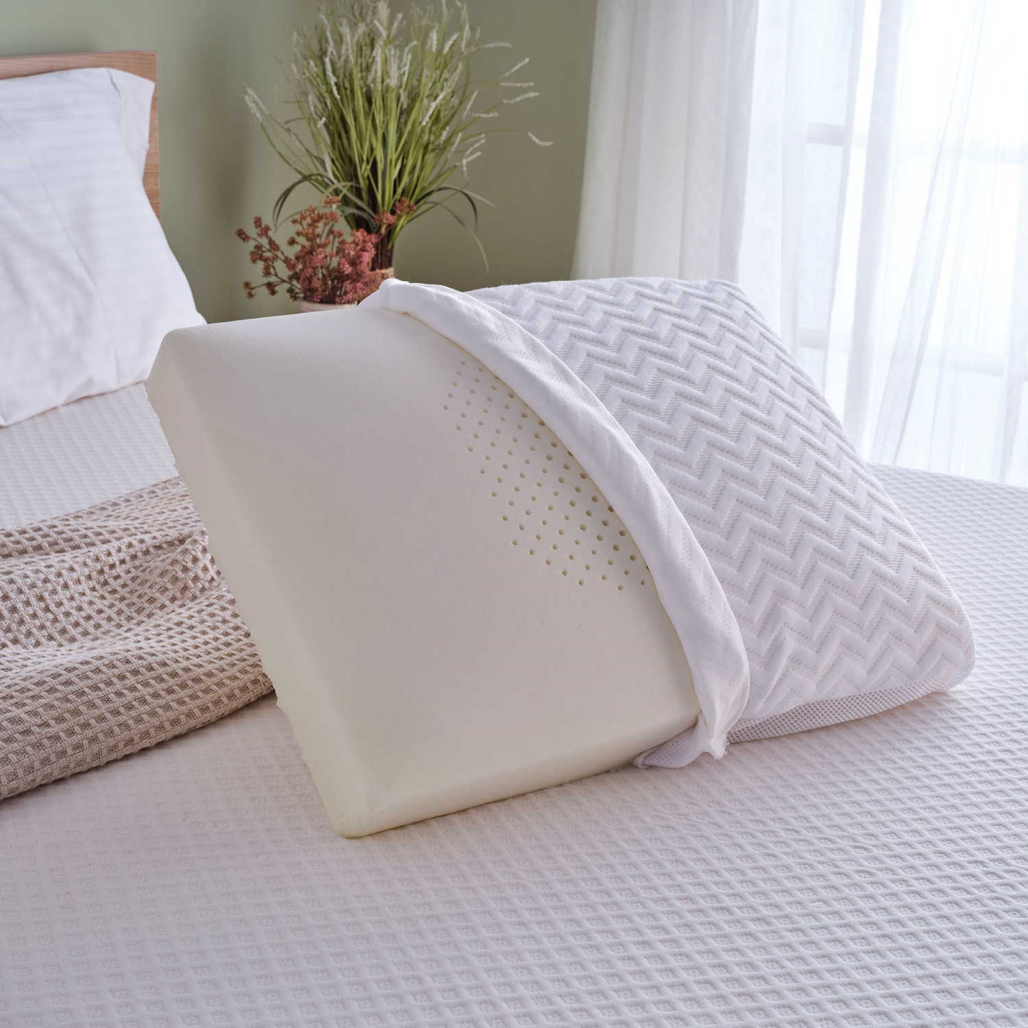 slide 3 of 7, Room & Retreat Performance Foam Pillow, Standard/Queen, standard