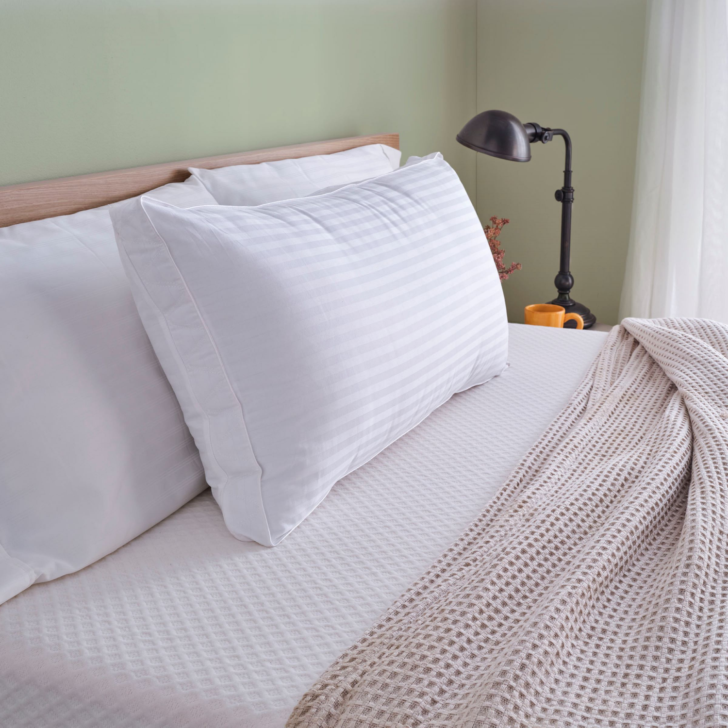 slide 7 of 7, Room & Retreat Hybrid Memory Foam Pillow, King, King Size