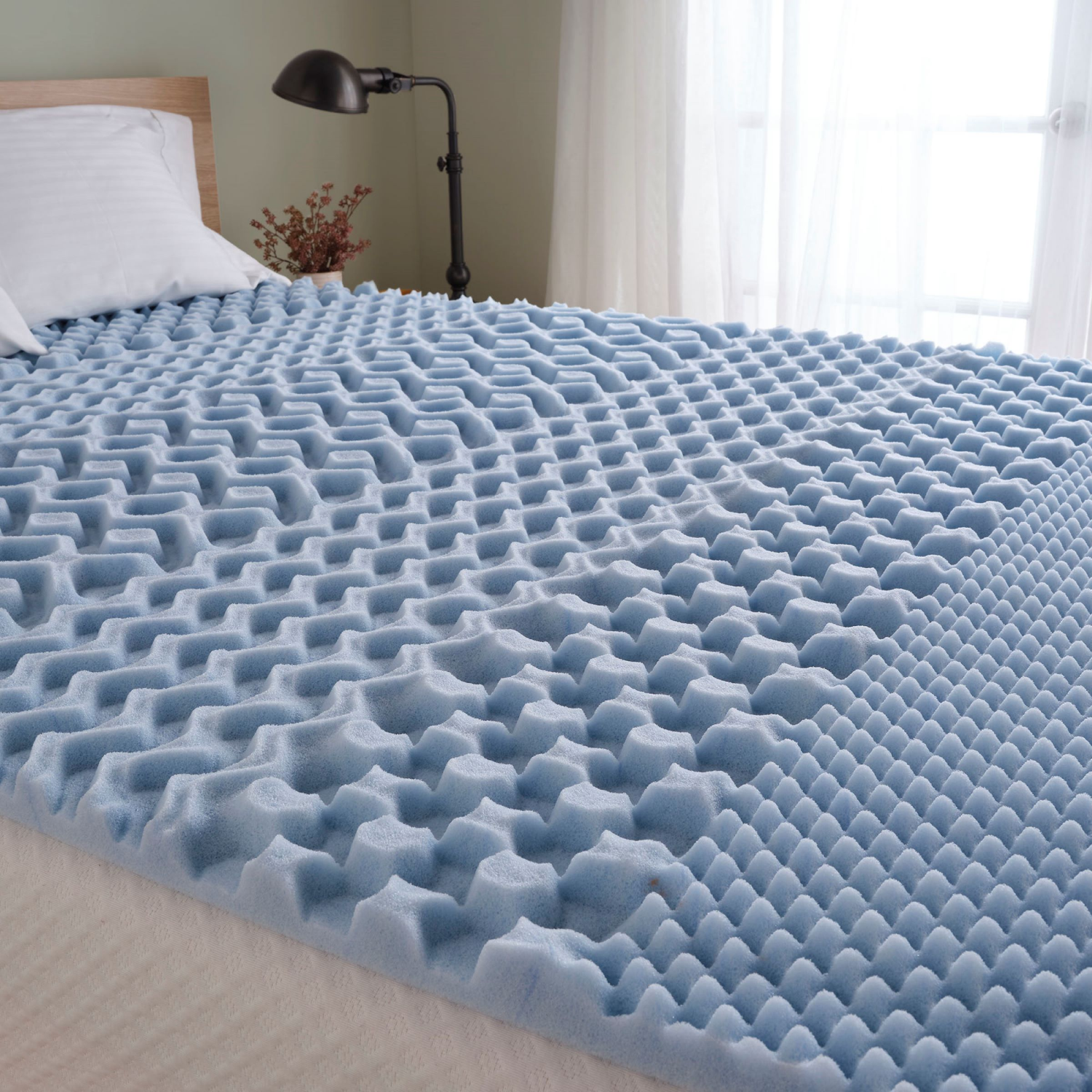 slide 5 of 7, Room & Retreat Cool Gel Memory Foam Topper Full, Full Size